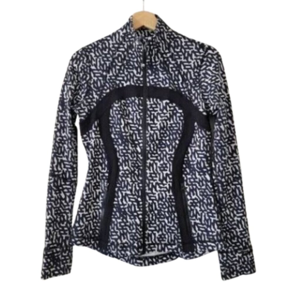 Lululemon Define Jacket Rare Print Net Pop Sz 8 - Picture 2 of 11